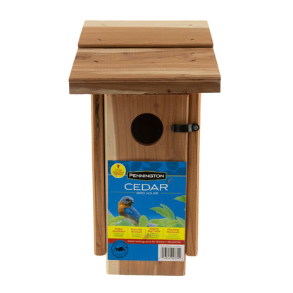 Red Cedar Bluebird Wild Bird House, 2 Pack 13'' Tall