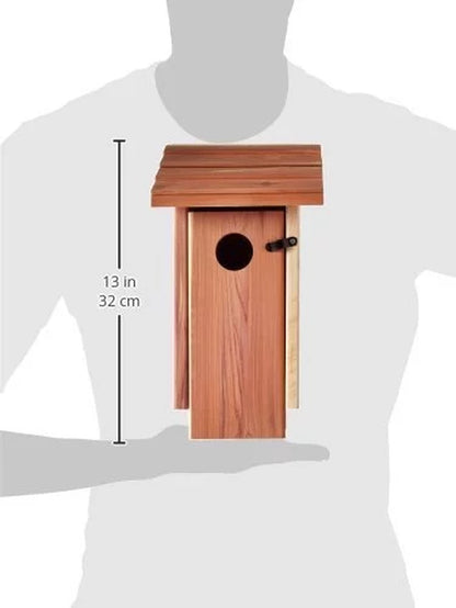 Red Cedar Bluebird Wild Bird House, 2 Pack 13'' Tall