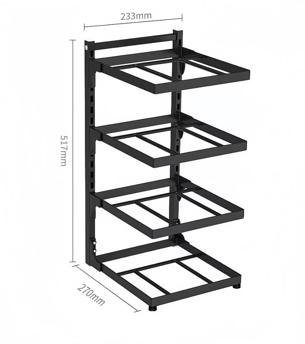 Kitchen Sink Storage Rack Multi-Layer Cooker Storage Rack for Home Stovetop Cabinets Adjustable Pot Rack